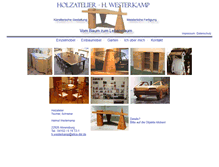 Tablet Screenshot of holzatelier-westerkamp.de